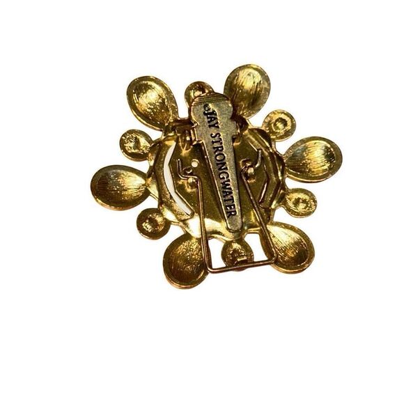 Jay Strongwater for Nieman Marcus Gold Tone Clip or Standing Tiny Picture Frame - Picture 6 of 7